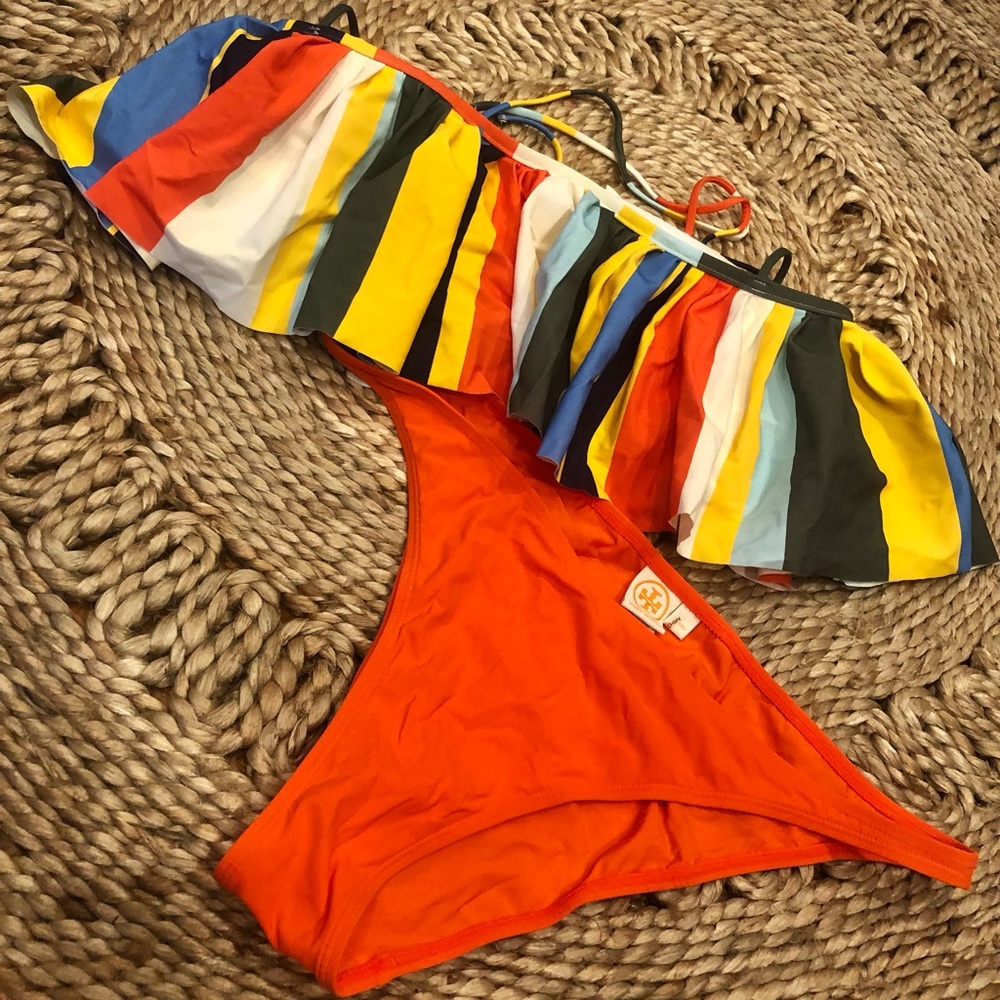 Tory Burch Balloon Striped Bikini
